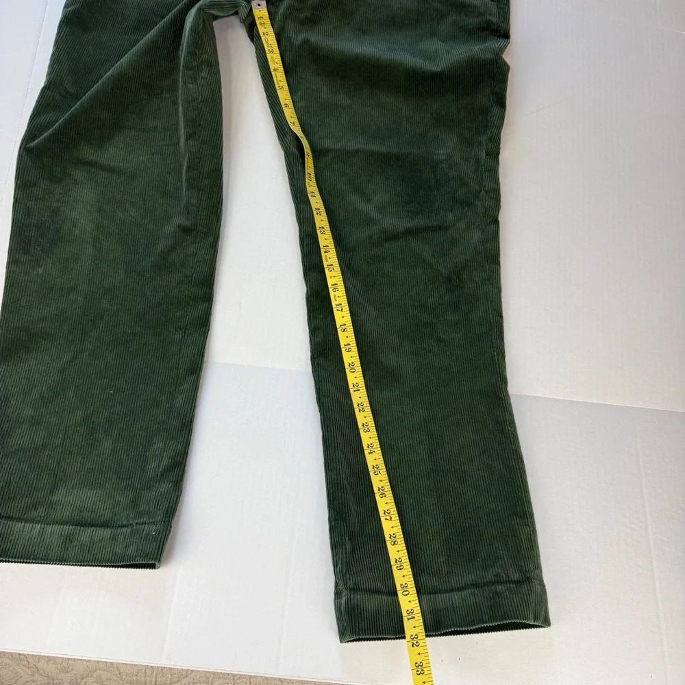 Polo Ralph Lauren Mens Green Corduroy Pants Classic Fit Stretch 40x32 Wide Wale